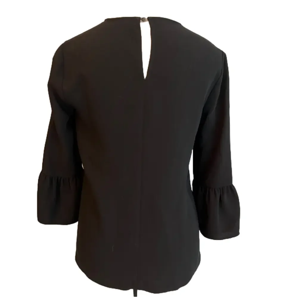 Madewell black bell sleeve top, size XXS EUC - Picture 4 of 10